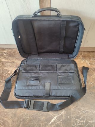 Maletín para portátil Monray negro y gris