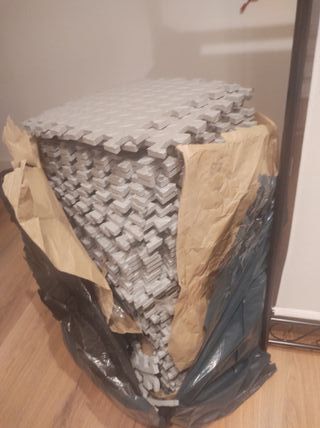 Suelo Goma EVA Gris 31x31 cm, 64 unidades