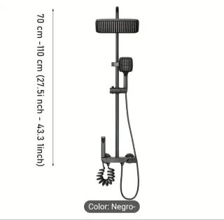 COLUMNA DE DUCHA NEGRA MULTIFUNCIÓN NUEVA A 40 EUR