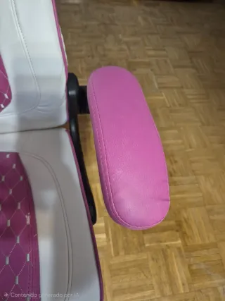 SILLA GAMING ROSA Y BLANCA