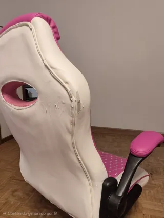 SILLA GAMING ROSA Y BLANCA