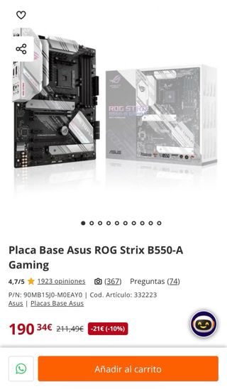 Ryzen 7 5800X + 32GB RAM DDR4 3600MHz + ASUS B550