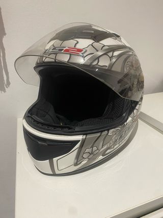 Casco Moto LS2 Blanco Flores