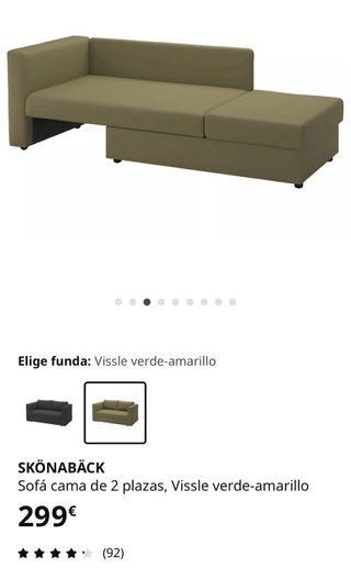 Divano letto a 2 posti SKÖNABÄCK verde di IKEA