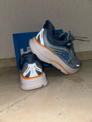 Zapatillas Hoka Bondi 9 Running Azul Naranja