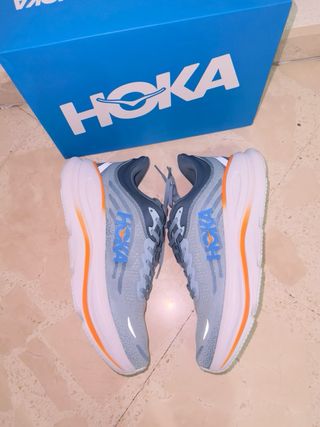 Zapatillas Hoka Bondi 9 Running Azul Naranja