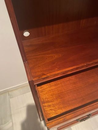 Librería Teca con Cajones