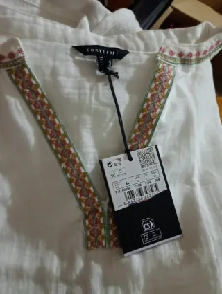 Blusa Cortefiel Talla L Bordada
