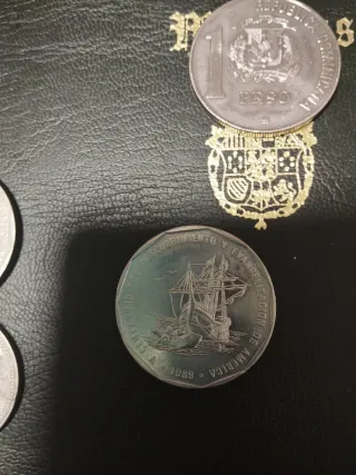 Lote 4 Monedas Quinto Centenario Rep. Dominicana