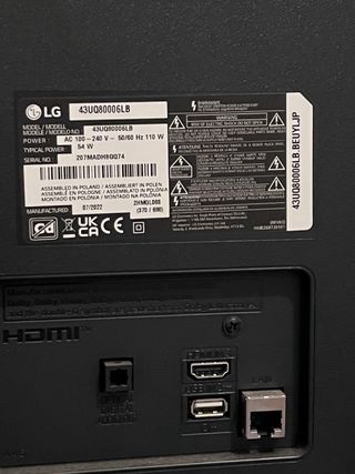 Televisor LG 43 Negro