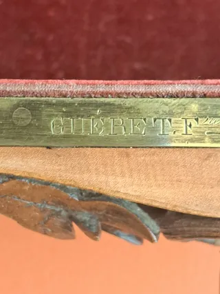 Caja antigua francesa en caoba, mitad Siglo XIX