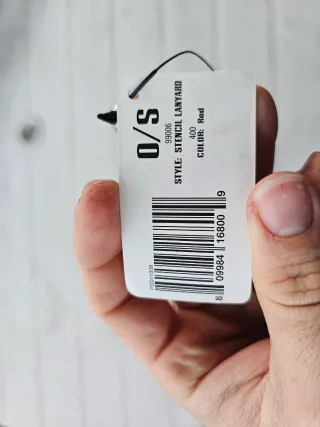 Chaveiro Oakley Stencil Lanyard Red Original.