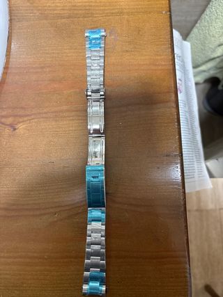 Correa de reloj tipo Rolex plateada