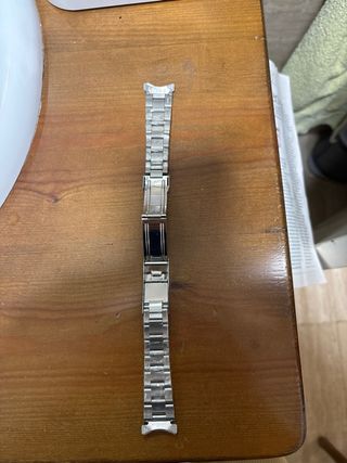 Correa de reloj tipo Rolex plateada