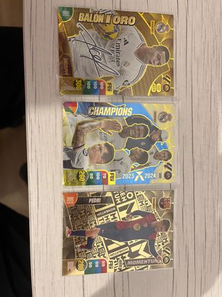 3 Cromos Fútbol Panini: Balón de Oro, Champions, P