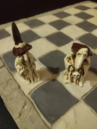 Ajedrez temático calaveras y fantasmas