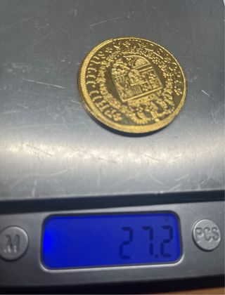 Moneda de Oro Puro Felipe V , 1726 y otra