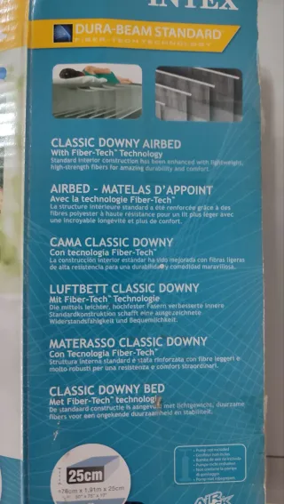 Colchón Hinchable Intex + Hinchador