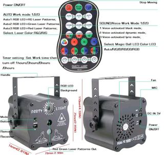 Luces LED DJ R&G Láser 60 Patrones