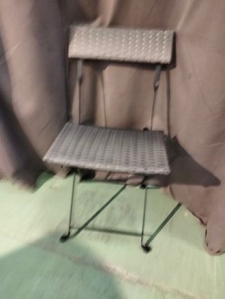 vidaXL Sillas cafetería Plegables 2 uds Acero y ratán sintético Gris