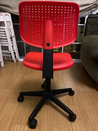 Silla Escritorio Infantil Roja y Negra