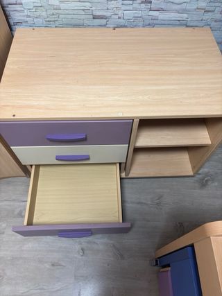 Mueble cajonera/cómoda con 3 cajones y 2 estantes