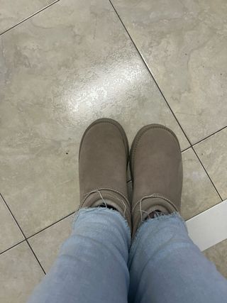 Botas de pelo estilo Ugg Beige/Marrón