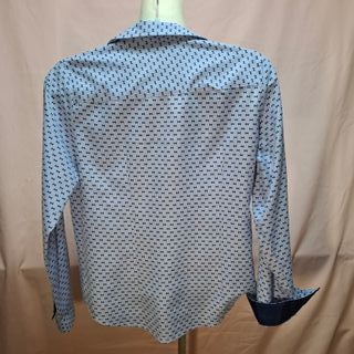 Camisa Boteli azul claro estampada