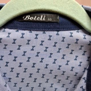 Camisa Boteli azul claro estampada