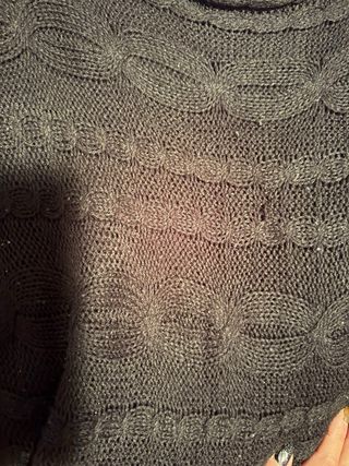 Jersey cuello barco manga media negro