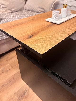 Mesa de centro madera elevable