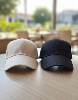Pack 2 Gorras Beige y Negra