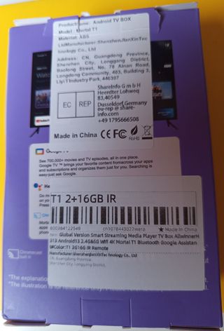 Android TV Box T1 4K Wifi 2/1