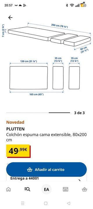 Cama infantil extensible Minnen blanca