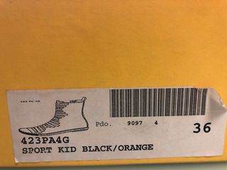 Botines Ras autoclave Negro Naranja, Talla 36