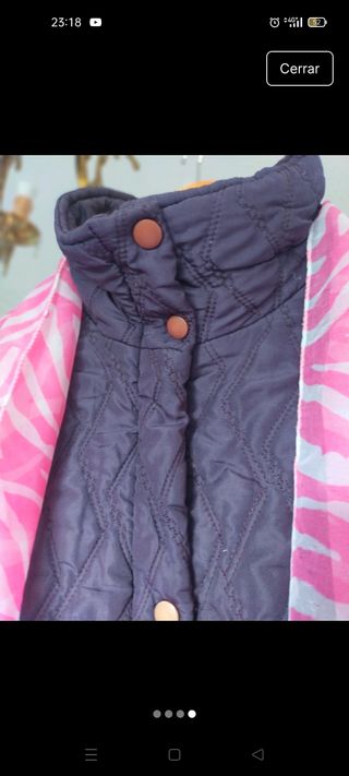 Trenca mujer morada con pañuelo rosa