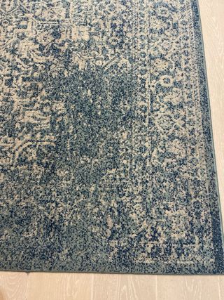 Alfombra estilo vintage azul y beige 160x230