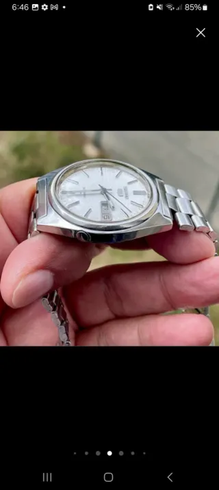 Reloj Seiko 5 Plata Blanco Automático