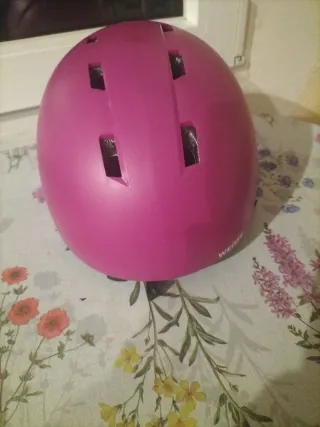 Casco de esquí rosa para niña