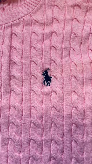 Jersey Polo Ralph Lauren Rosa Trenzado - Original