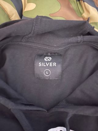 Sudadera Silver Negra con Estampado