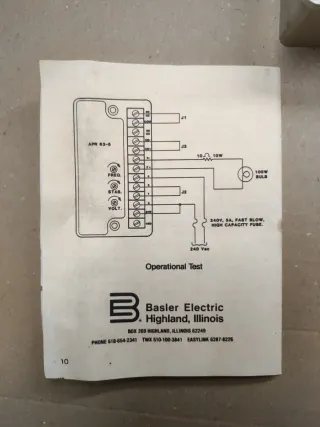 Regolatore di Tensione Basler Electric APR 63-5