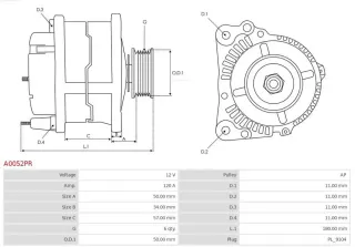 Alternador AS Opel