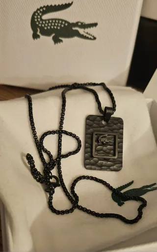 Colgante Lacoste Negro Hombre