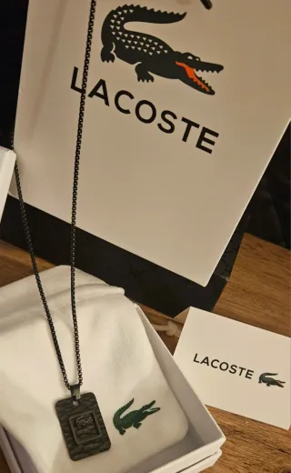 Colgante Lacoste Negro Hombre