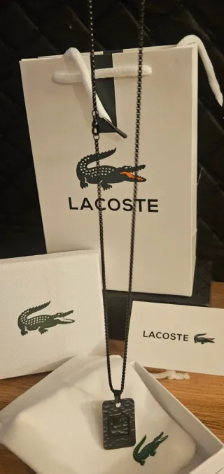 Colgante Lacoste Negro Hombre