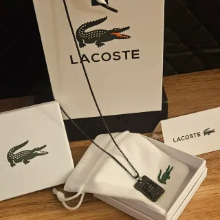 Colgante Lacoste Negro Hombre