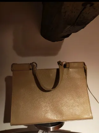 Borsa Pelle Made in Italy Isabella Rhea Beige