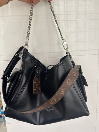 Bolso Louis Vuitton Carry All Negro Marrón