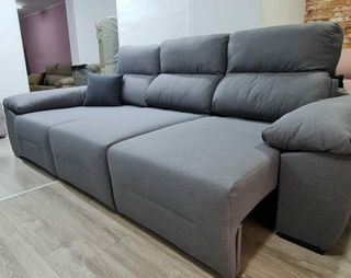Sofá Cama Extraíble Gris 285cm